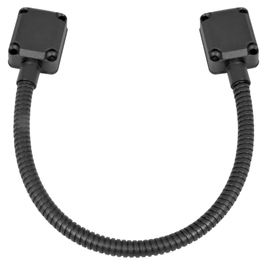 Loop Pasacable En Color Negro para Puertas / Acero Inoxidable / Ideal para Control de Acceso / Diseño Elegante / Tapas de Aluminio
