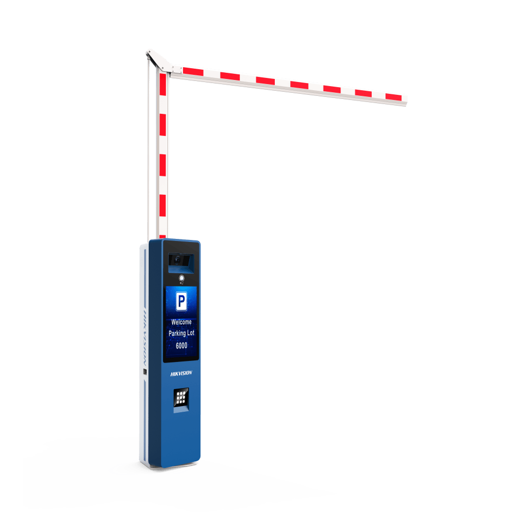 Barrera Vehicular IZQUIERDA Todo en Uno / Brazo Articulado Incluido de 4 mts / Cámara ANPR Integrada / Boton de Ayuda / Pantalla LCD / Apertura en 4 segundos