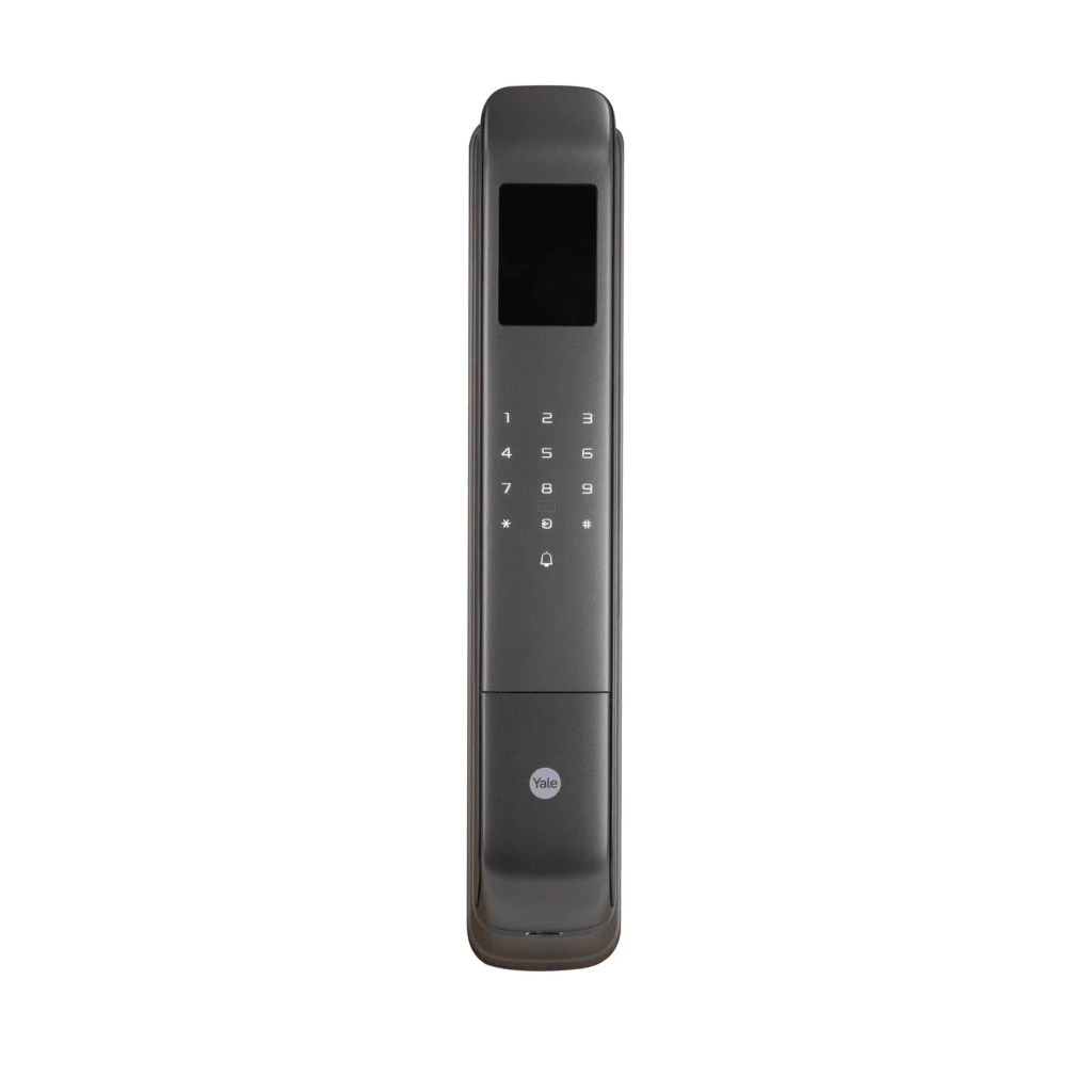 Cerradura Digital Cornelius / Reconocimiento Facial 3D / Sensor de Huella con IA / Capacidad de 100 Huellas, 20 Face ID, 100 Tarjetas MIFARE / Doble Verificación / Bloqueo Automático / Modo Niños / IP54 / Aleación de Aluminio