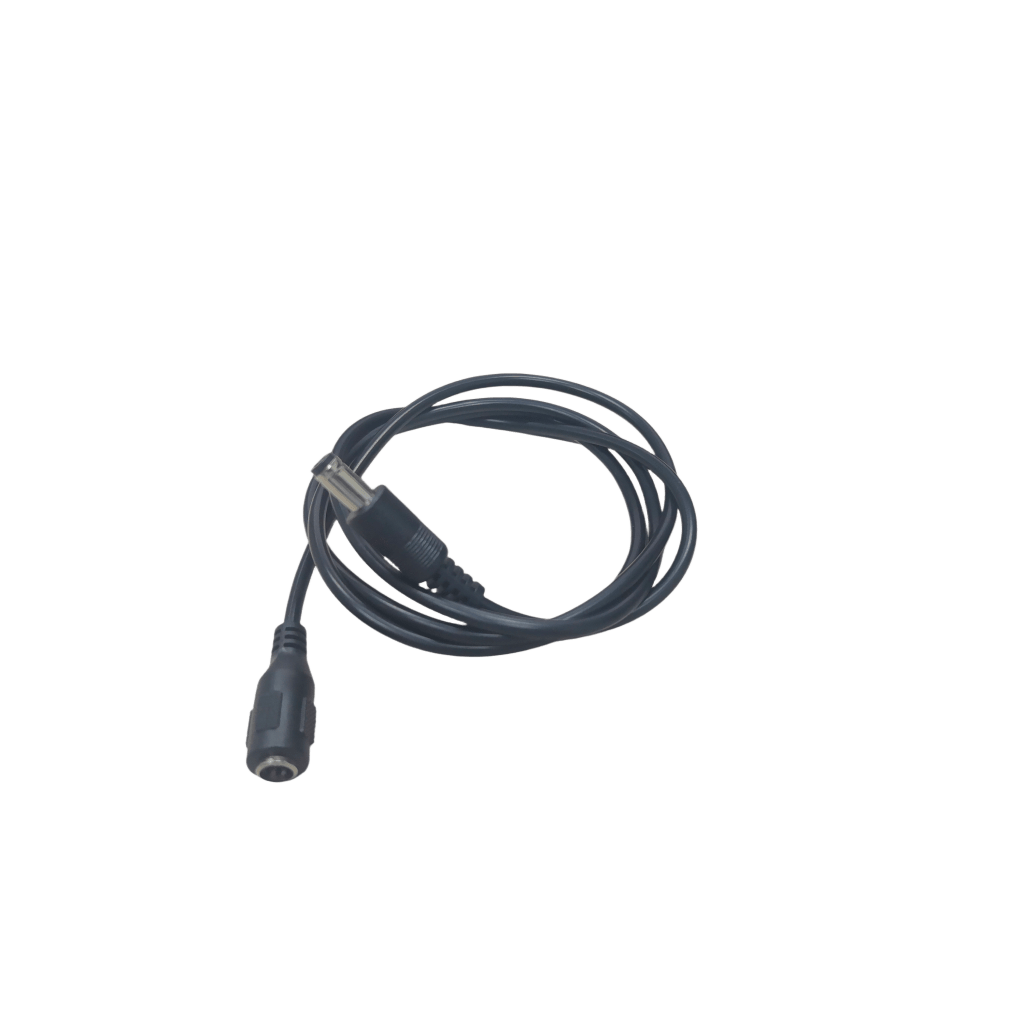 Cable con Conector Macho ahembra (Pigtail) | Forro negro | Alimentación para Vcc | Polarizado | Largo 1 metro | Calibre 22AWG.
