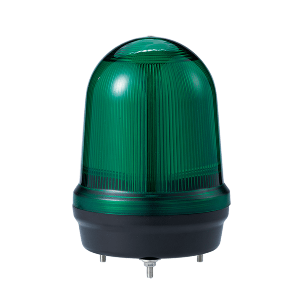 LED con patrones fijo/intermitente, estroboscópico y simulación rotatorio, Color Verde de 110-220 VCA