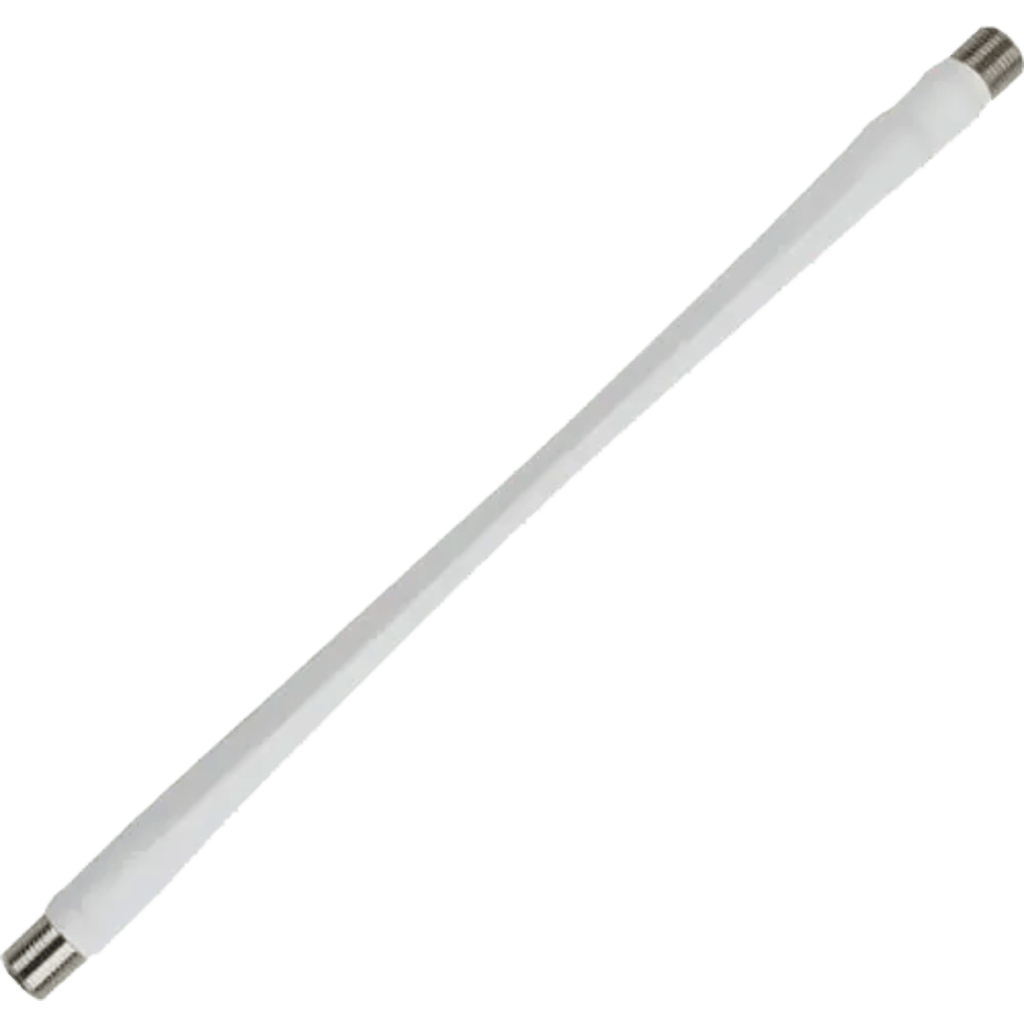 Jumper Coaxial Delgado Color Blanco de 25.4 Centímetros (10 Pulgadas) de Longitud y Conectores F Hembra en Ambos Extremos. 75 Ohm de Impedancia.
