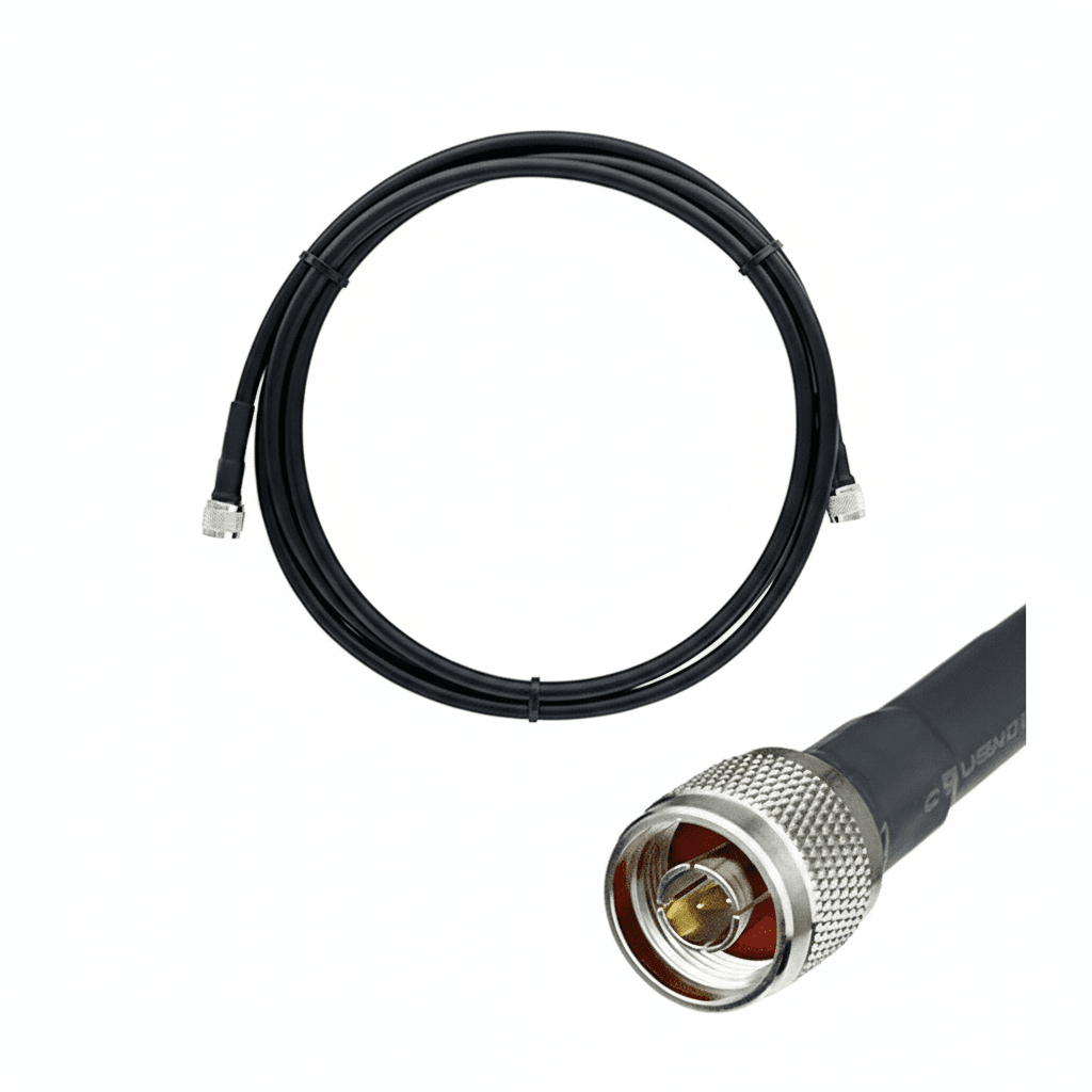 Jumper Coaxial con Cable Epcom405 | Conector N Macho en los Extremos | 60 Centímetros (23.62 Pulgadas) de Longitud.