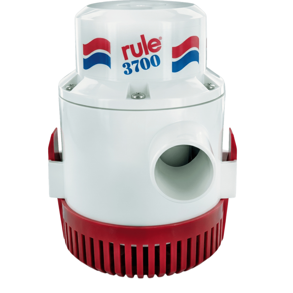 Bomba de Achique Sumergible Rule 16A / 3,700 GPH / 24V CD / Motor de Alta Eficiencia / Ejes de Acero Inoxidable / Protección Térmica TCO / Certificación CE e ISO 8849