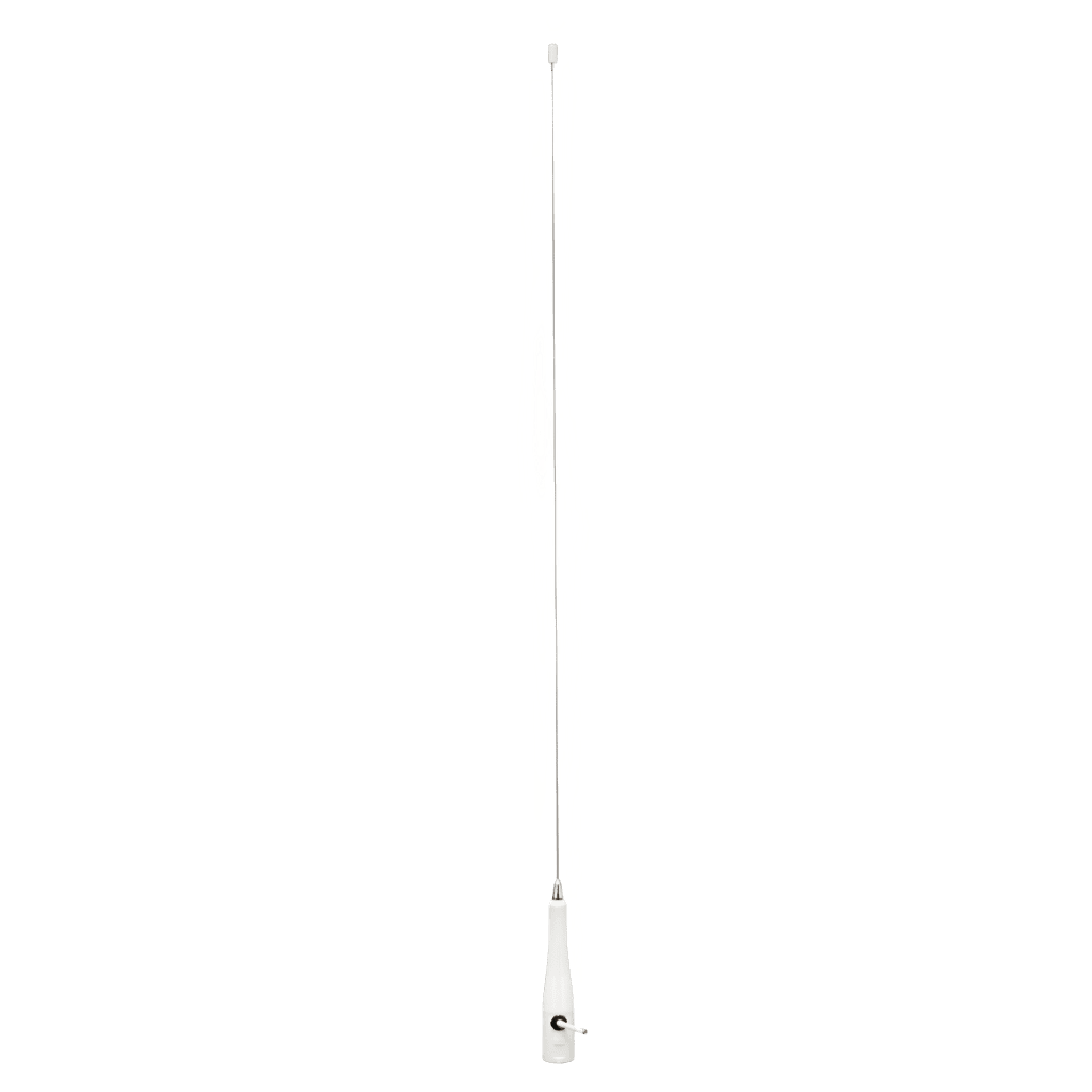 Antena Marina VHF Para Embarcación / Ganancia de 3 dB / Potencia de Entrada de 50 watts / Incluye Cable RG-58 de 4.5 Metros