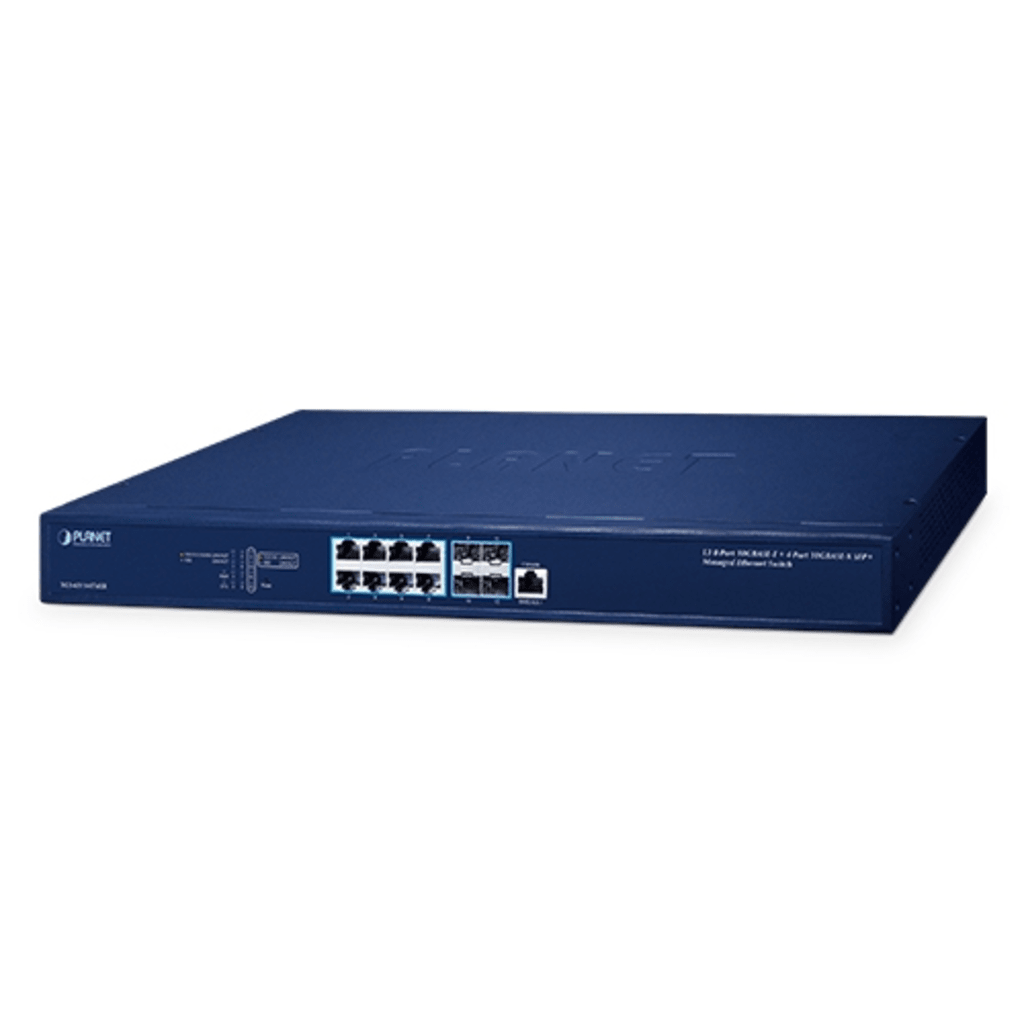 Switch Administrable Capa 3 10Gbps+ / 8 Puertos 100/1G/2.5G/5G/10GBASE-T RJ45 / 4 Puertos 10GBASE-X SFP+ / Enrutamiento Estático IPv4/IPv6 / 240Gbps Switch Fabric / Seguridad de Nivel Empresarial / Soporte Completo IPv6