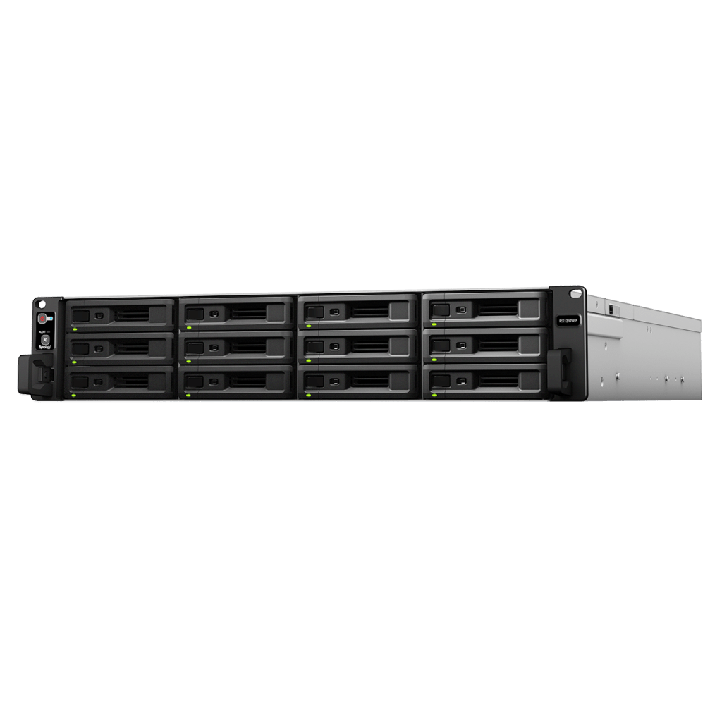 Unidad de Expansión Synology RX1217/RX1217RP | 12 Bahías de Disco | Compatible con RackStation 2U | Expansión de Volumen en Línea | Fuentes de Alimentación Redundantes (RX1217RP) | Administración DSM.