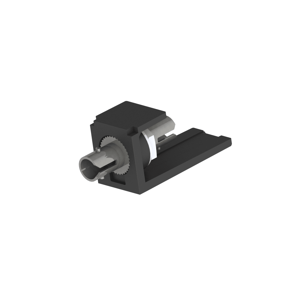 Módulo Acoplador ST Simplex, para Fibra Óptica Multimodo OM3/OM4, Tipo Mini-Com, Color Negro