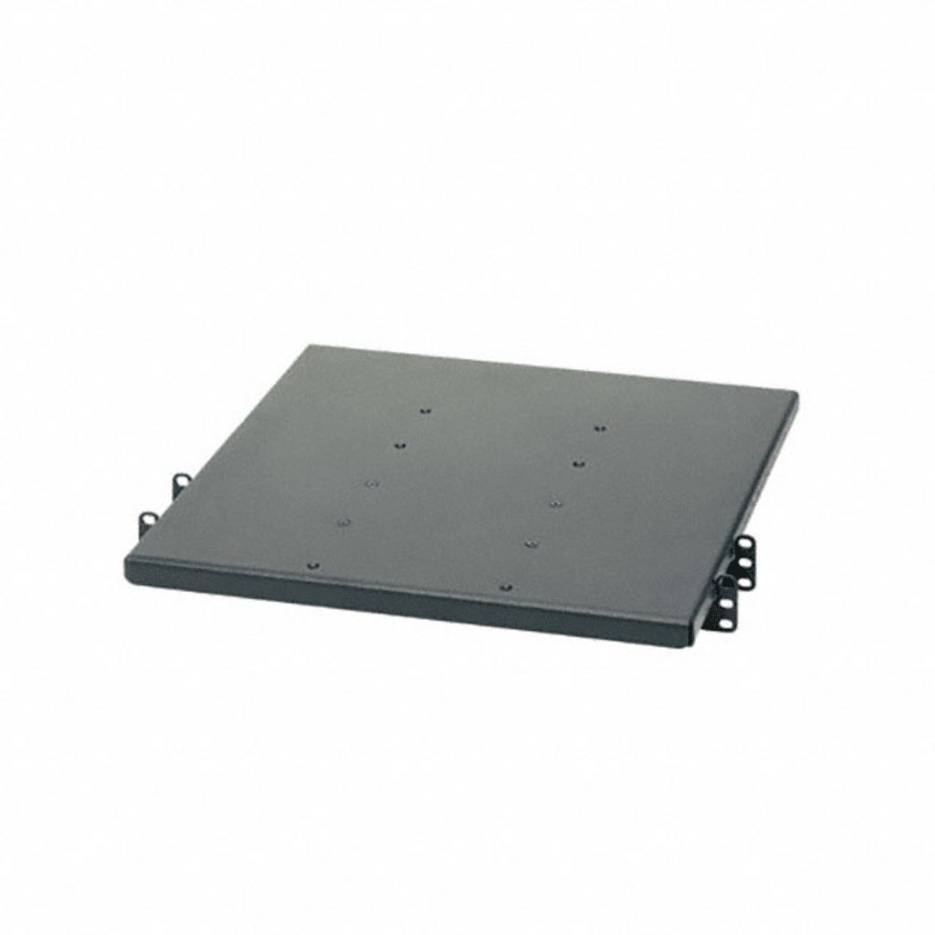 Charola de Doble Fijación en Rack de 2 Postes, 457 mm de Profundidad, y Soporte de Peso de 113 Kg, 1 UR, Color Negro