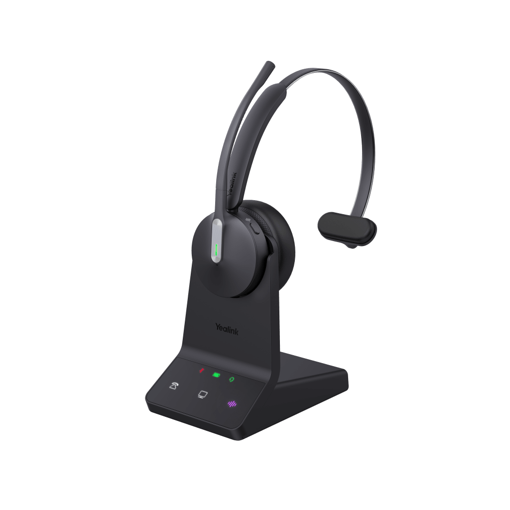 Diadema Inalambrica WH64 Mono UC de Yealink con Acoustic Shield 2.0 y Funcionamiento DECT-Bluetooth