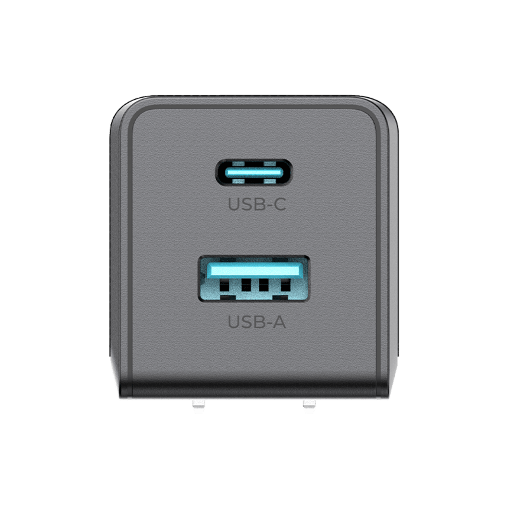 Cargador PRO USB-A / USB-C a C / Tecnología GaN (Nitruro de Galio / Fast-Charging / Potencia 60W / Velocidad Transferencia 480 Mbps / Material Silicona No Tóxica / Conector Aluminio Anodizado