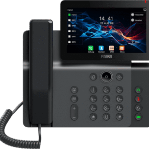 Teléfono IP Empresarial V66 Prime, Pantalla Táctil Color 7 Pulgadas, Audio HD Opus, Video 1080p, Wi-Fi 6, Bluetooth 5.4, 20 Líneas SIP, 6-Way Conference, PoE, Material Antibacterial