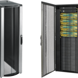 Gabinete Rack ProLine ConnecTek 42 UR 2000 x 800 x 1200 mm con Capacidad 1134 kg  Acero, Color Negro Con Organizadores Laterales Frontal y Traseros Incluidos