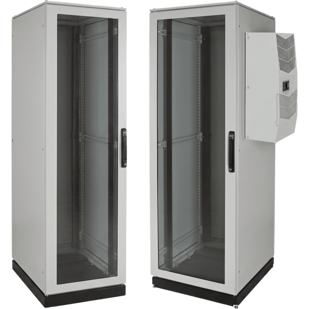 Gabinete de Telecomunicaciones ProLine V/D, 700 mm de Ancho, 800 mm de Profundidad, Compatible Con Aire Acondicionado Tipo G28, 42 UR, Color Gris Claro