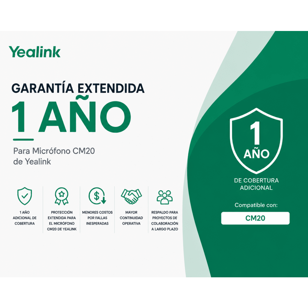Garantia Extendida de 1 Año para Microfonos CM20 de Yealink