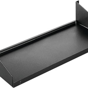 Charola para Rack 19 Pulgadas, Capacidad de Carga 34 kg, Acero Dulce Color Negro, 2 UR, Dimensiones 482x381x95 mm