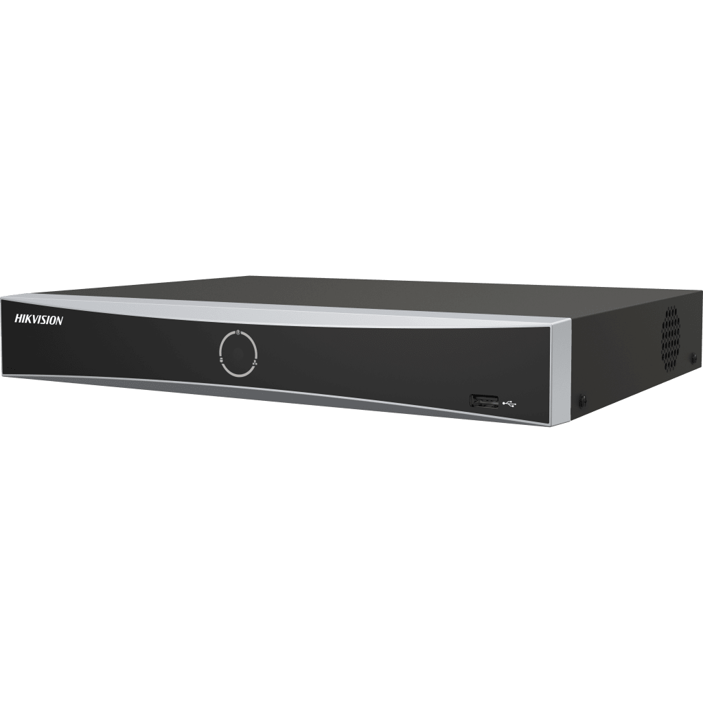 [Acusearch] NVR 12 Megapíxel (4K) / 8 canales IP / 8 Puertos PoE+ / Reconocimiento Facial / AcuSense (Evita Falsas Alarmas) / 1 Bahías de Disco Duro / HDMI en 4K / 300 Metros PoE Modo Extendido