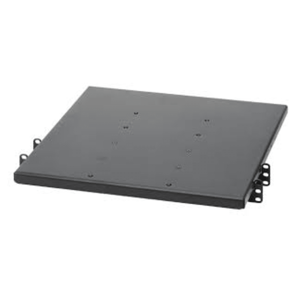 Charola de Doble Fijación en Rack de 2 Postes, 635 mm de Profundidad, y Soporte de Peso de 113 Kg, 1 UR, Color Negro