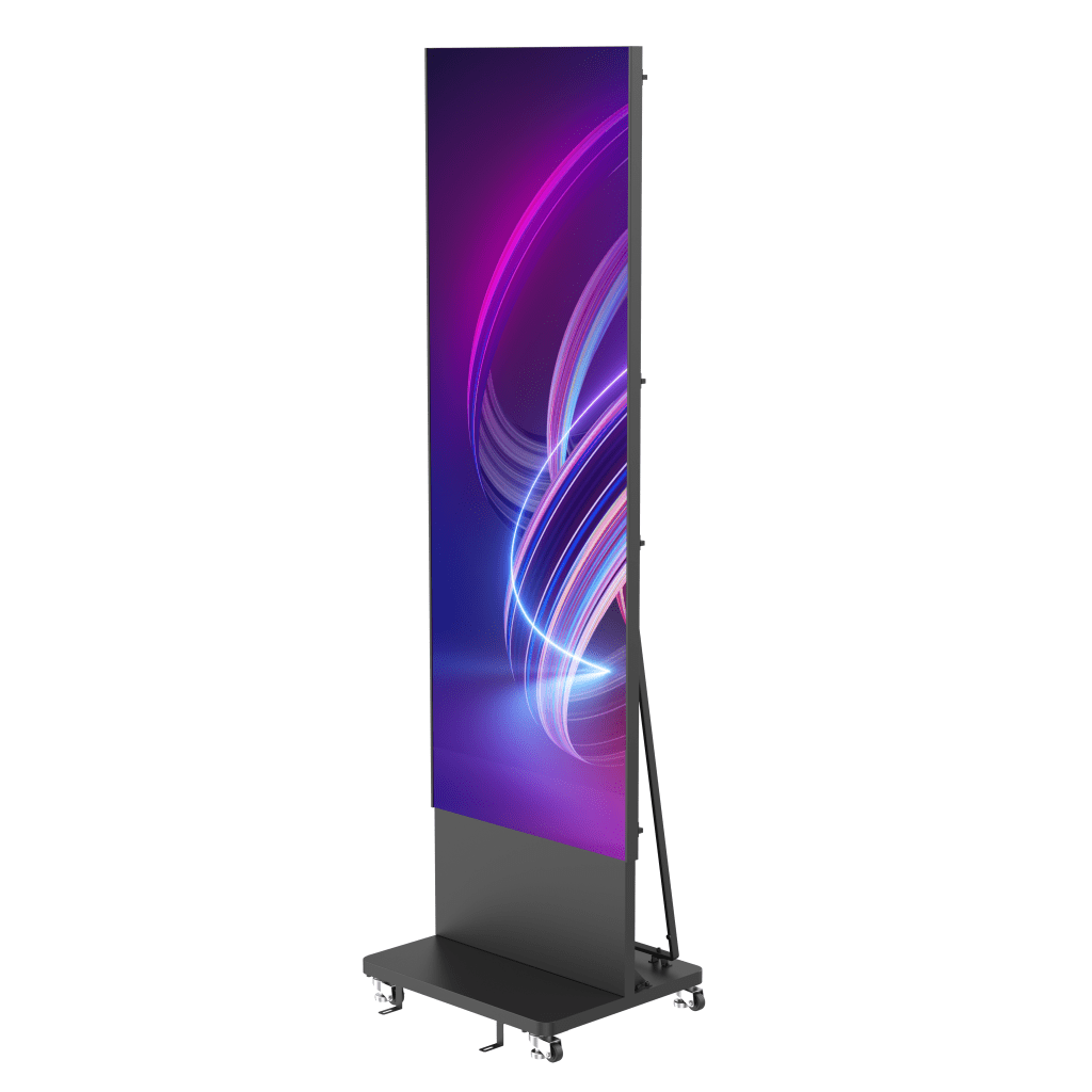 Poster LED de Piso / Pixel Pitch 1.5 mm / Modular (Puede Crecer con Mas Posters) / Case para Transporte / Uso en Interior / Calidad de Video Destacada