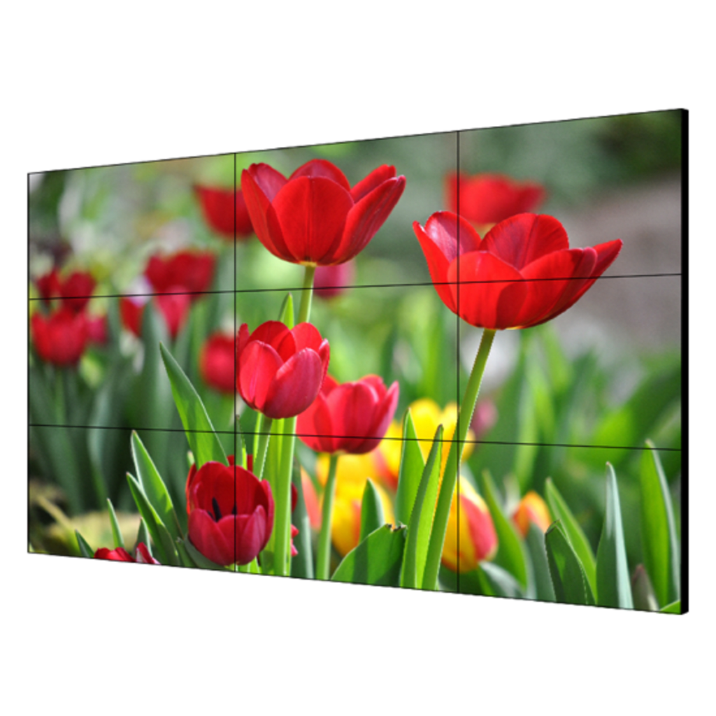 Pantalla LCD 55" para Videowall / Entrada HDMI - VGA - DVI - DP / Monitor Robusto / Bisel Delgado (3.5 mm) / Daisy Chain (Conexion en Cadena sin Software)