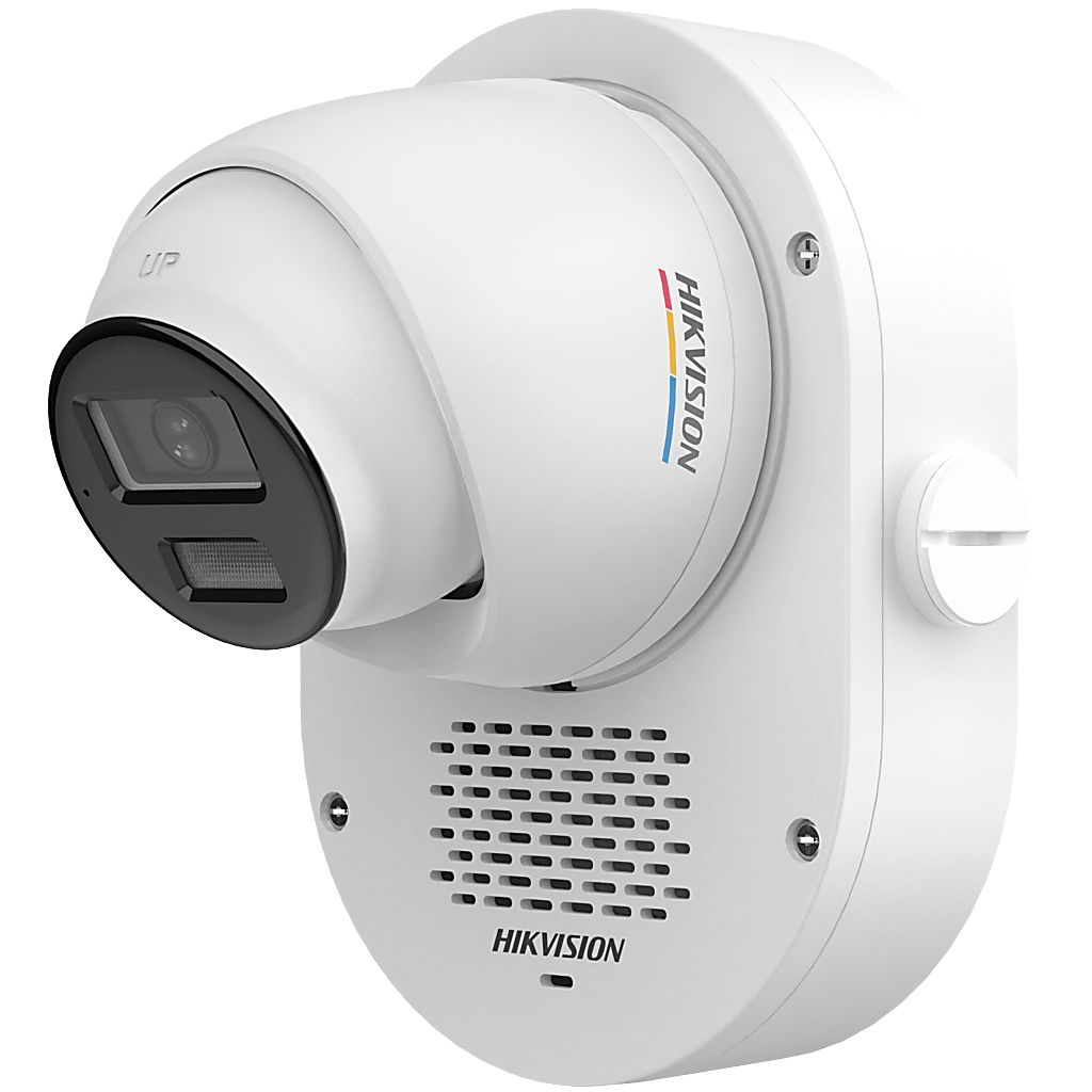 Cámara Turret TURBOHD 2 Megapixel (1080p) / Imagen a Color 24/7 con Apertura F1.0 / Audio Bidireccional y Sirena / Luz Blanca e IR 40 m (131.2 ft) / IP67 / Smart-Hybrid Light / 3D DNR